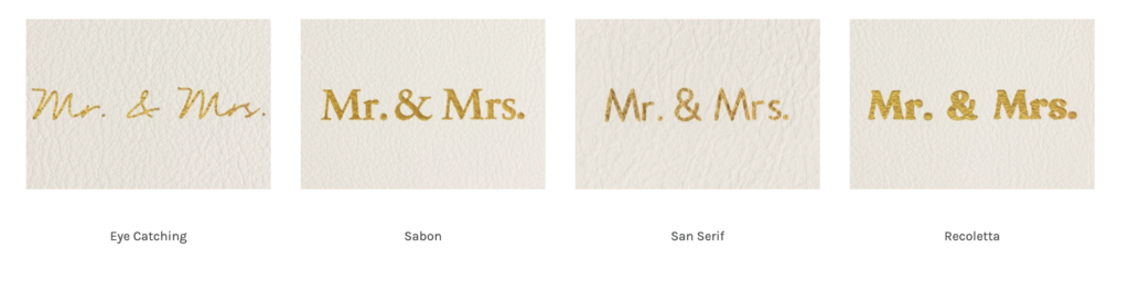 Embossing Font Options